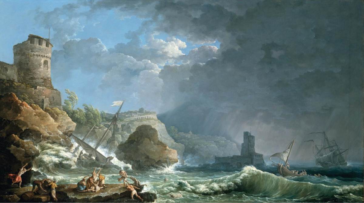 A Storm off a Rocky Coast by