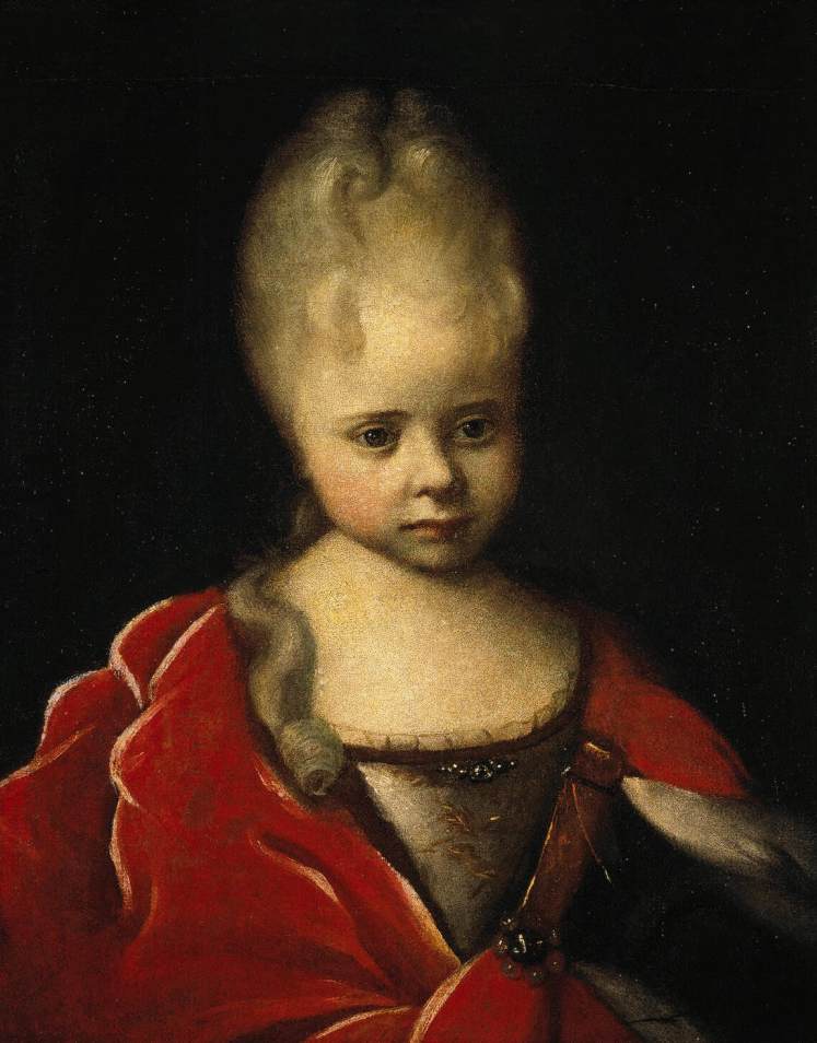 Portrait of Grand Duchess Yelizaveta Petrovna as a Child by NIKITIN, Ivan Nikitich