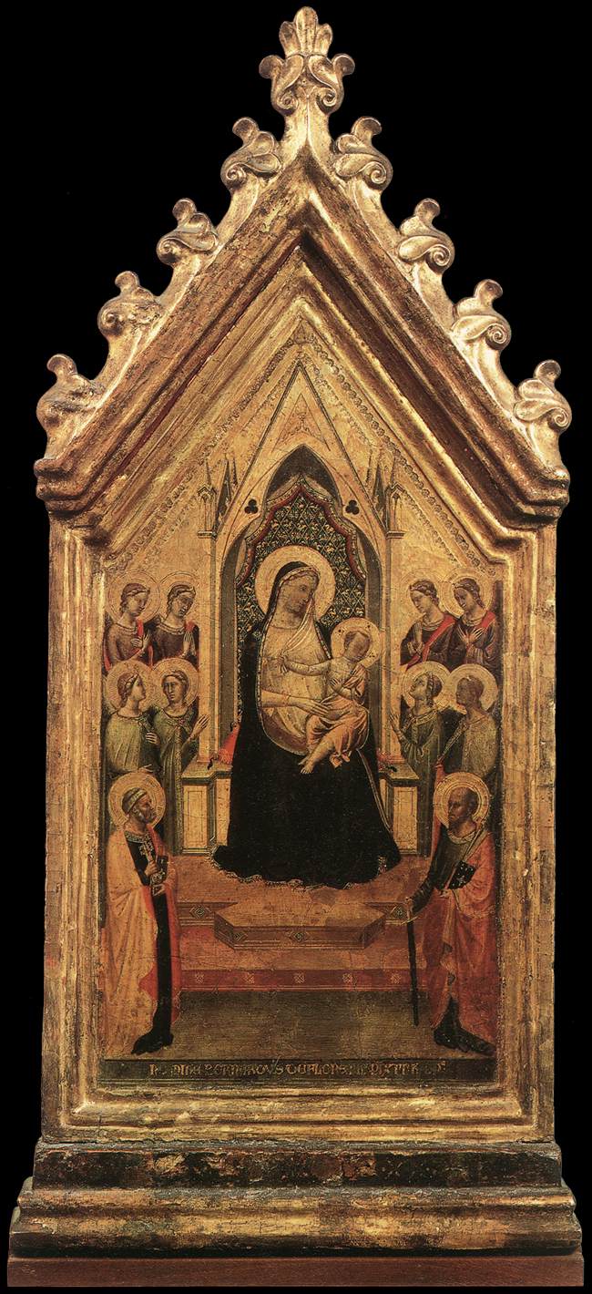 Madonna and Child Enthroned with Angels and Saints by DADDI, Bernardo