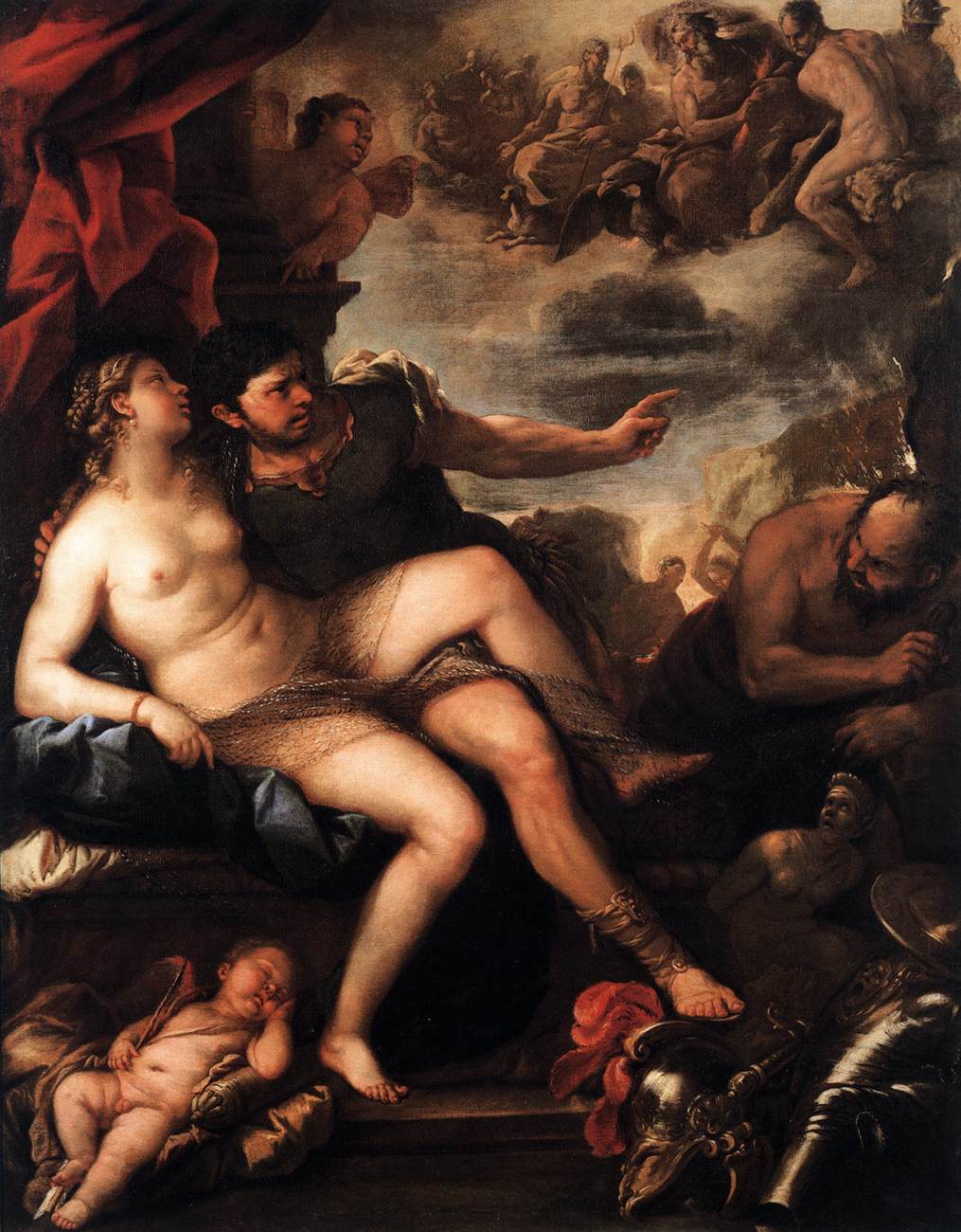 Mars and Venus Caught by Vulcan by GIORDANO, Luca