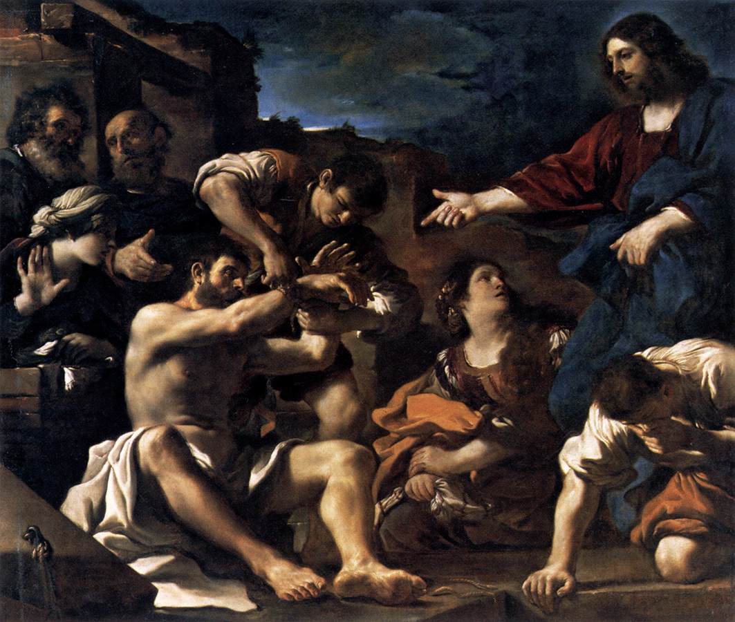 Raising of Lazarus by GUERCINO