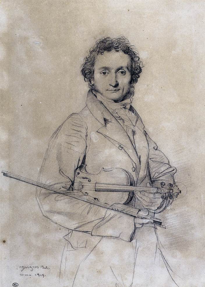 The Violinist Niccolò Paganini by INGRES, Jean-Auguste-Dominique