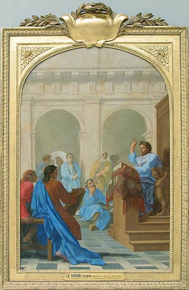 St Bruno Teaching Theology in the Schools of Reims by LE SUEUR, Eustache