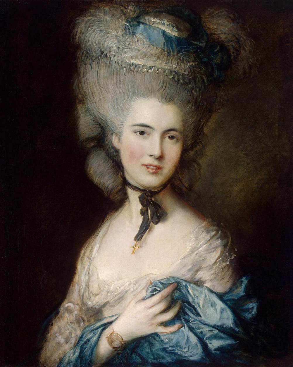 Portrait of a Lady in Blue by GAINSBOROUGH, Thomas