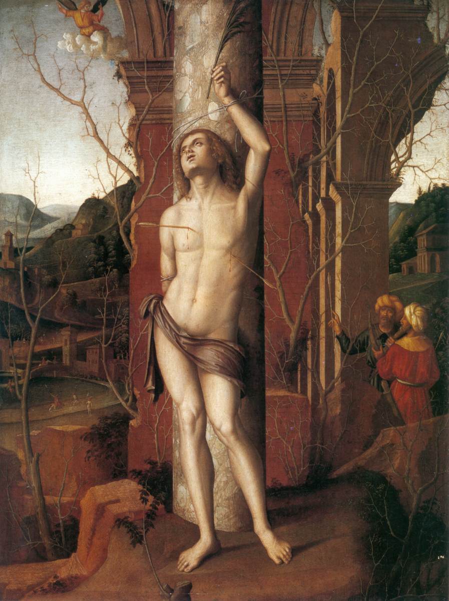 St Sebastian by PALMEZZANO, Marco