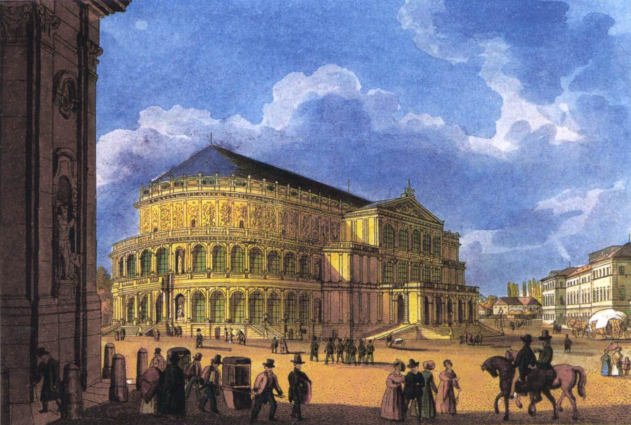 The First Opera House in Dresden by SEMPER, Gottfried