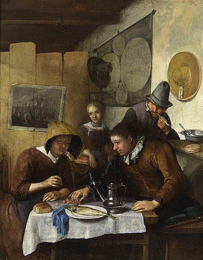 Family Having Breakfast by BRAKENBURG, Richard