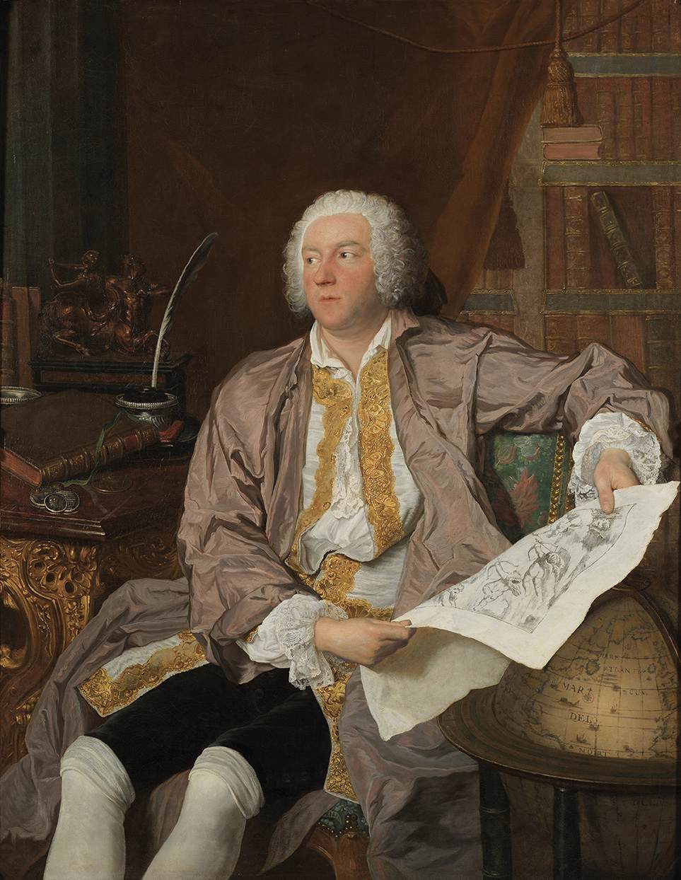 Portrait of Carl Gustav Tessin, Swedish Politician by AVED, Jacques-André-Joseph