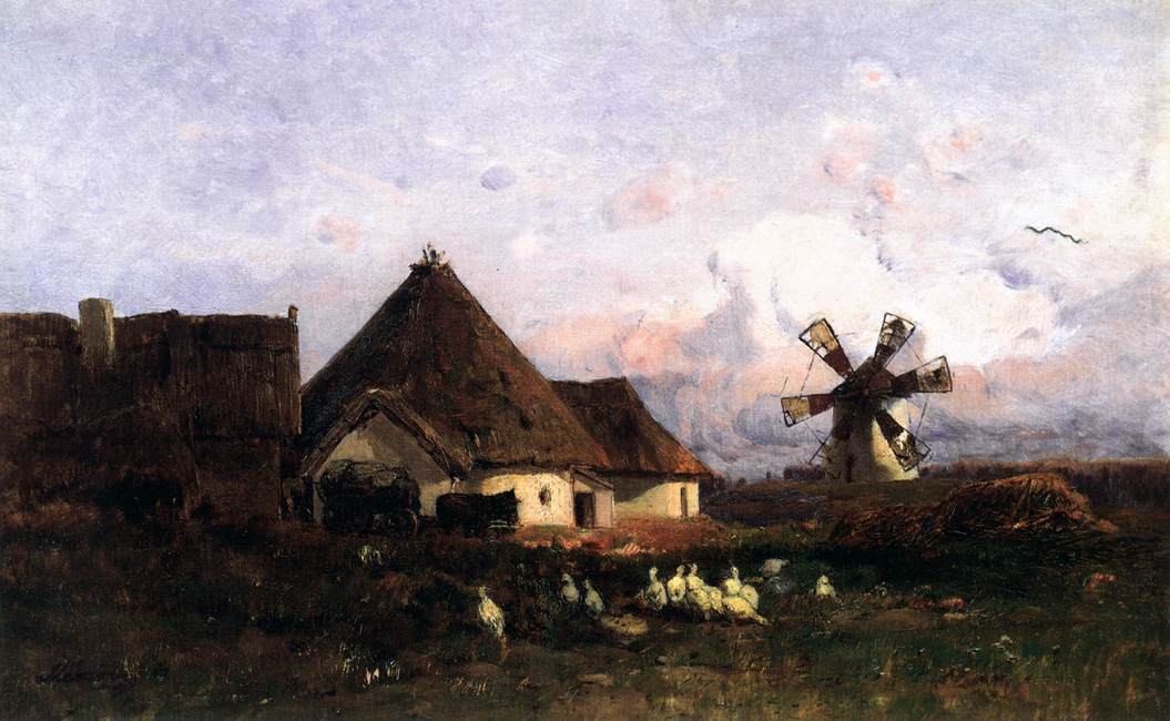 Landscape with Windmill (Detail of Szentiván) by MÉSZÖLY, Géza