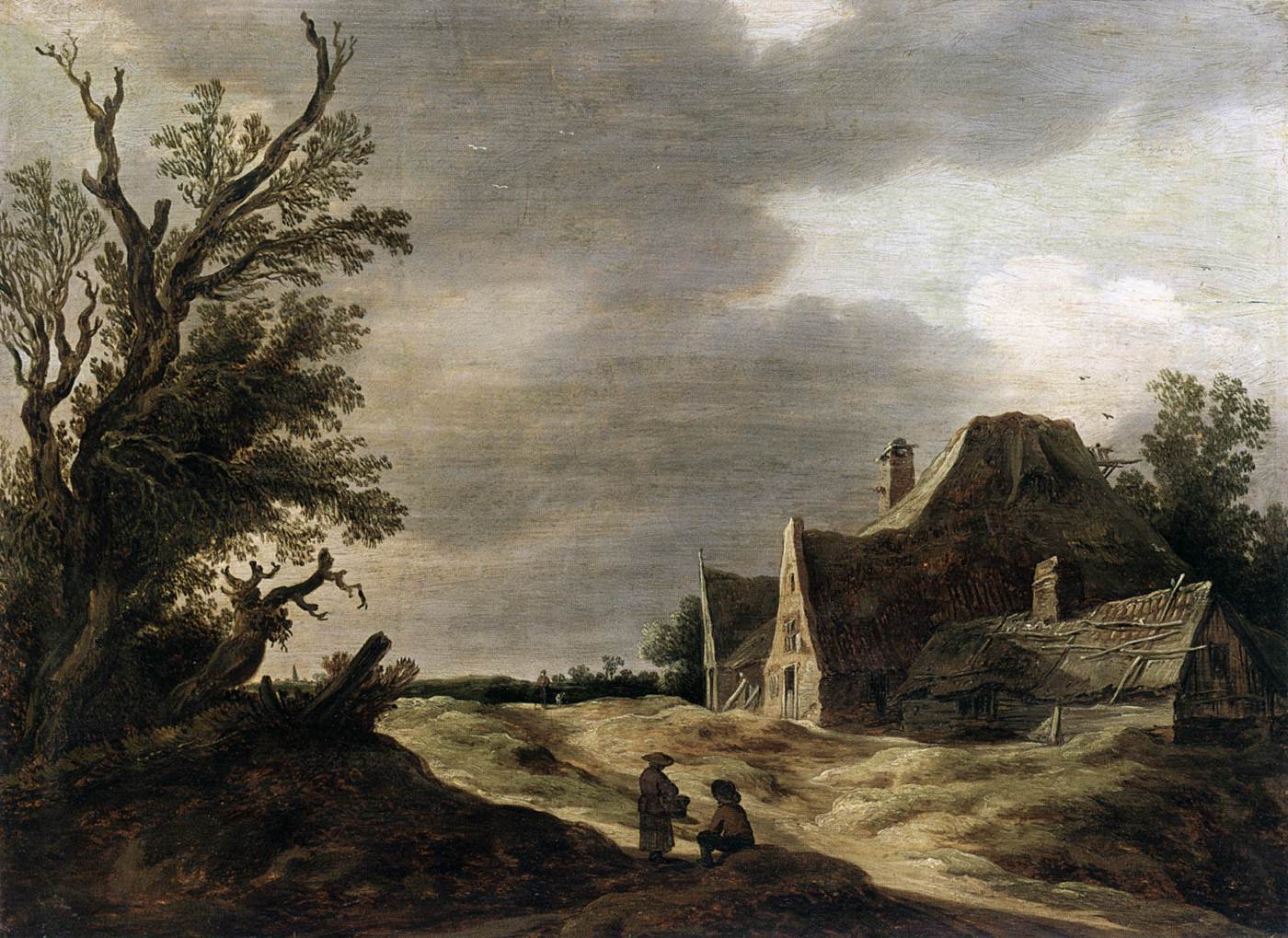 Sandy Road with a Farmhouse by GOYEN, Jan van