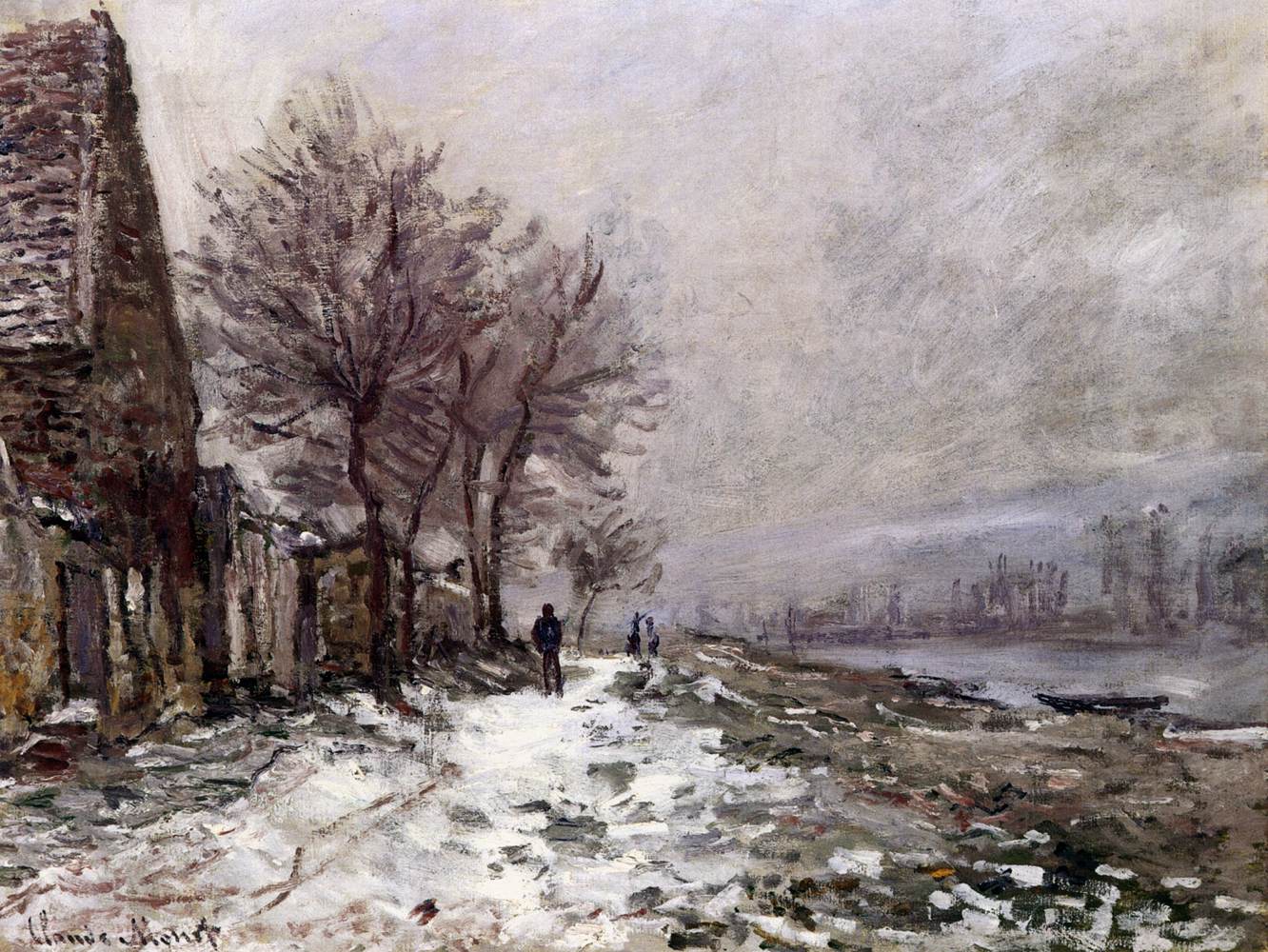 Lavacourt in Winter by MONET, Claude