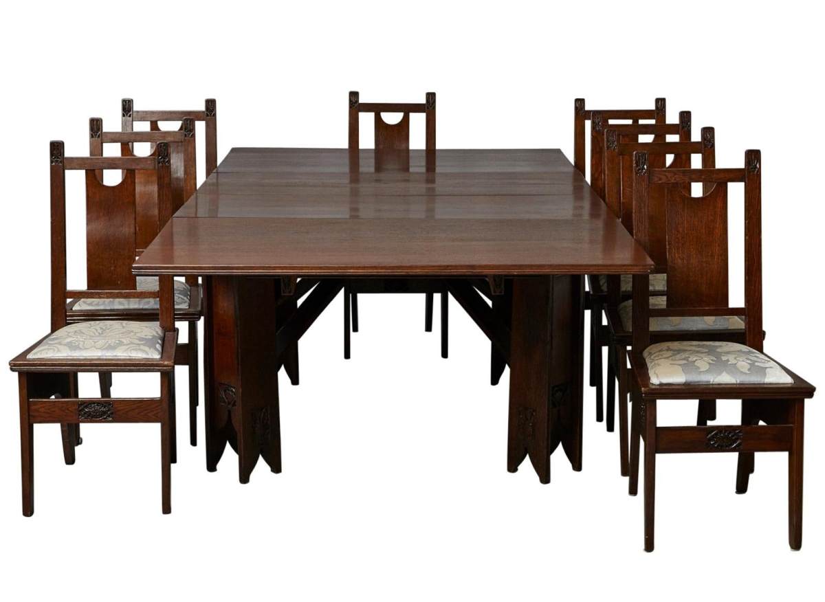 Art Nouveau dining set by BASILE, Ernesto