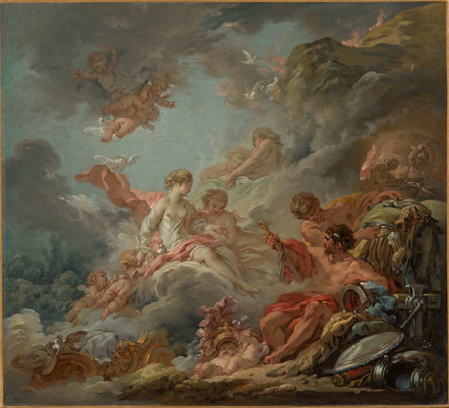 Vulcan Presenting Arms to Venus for Aeneas by BOUCHER, François