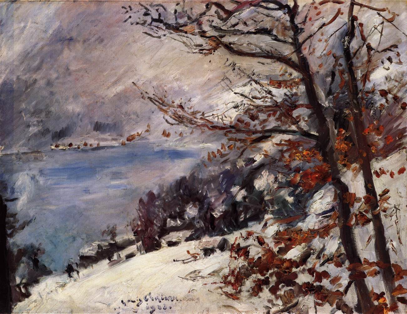 The Walchensee in Winter by CORINTH, Lovis