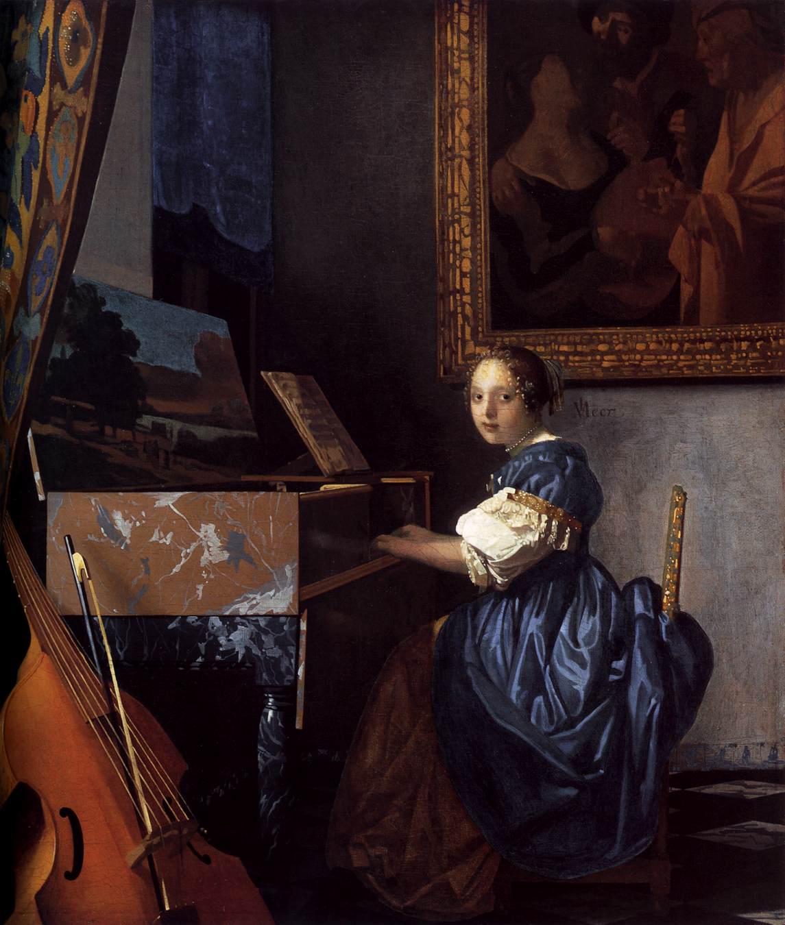 Lady Seated at a Virginal by VERMEER, Johannes