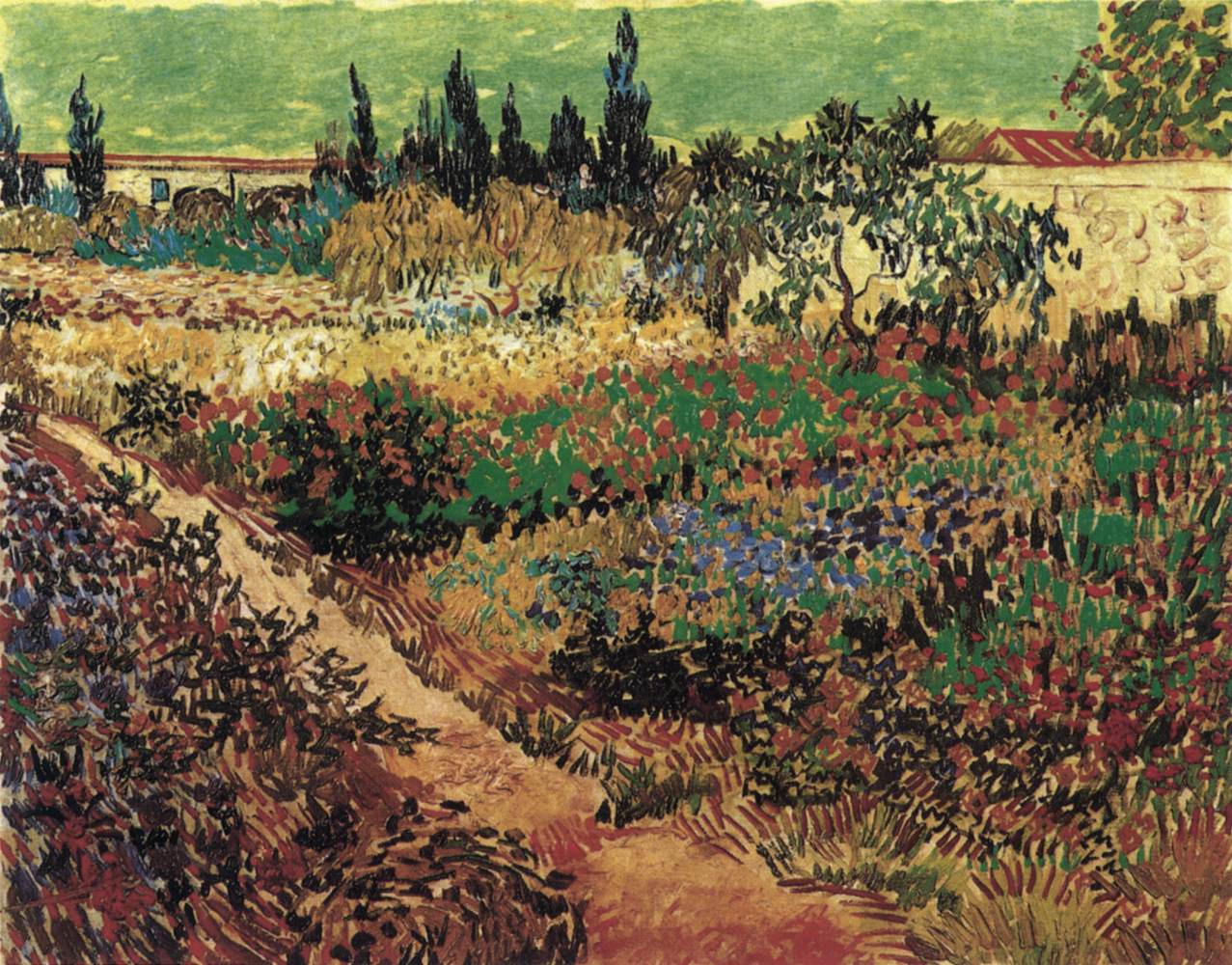 Flowering Garden with Path by GOGH, Vincent van