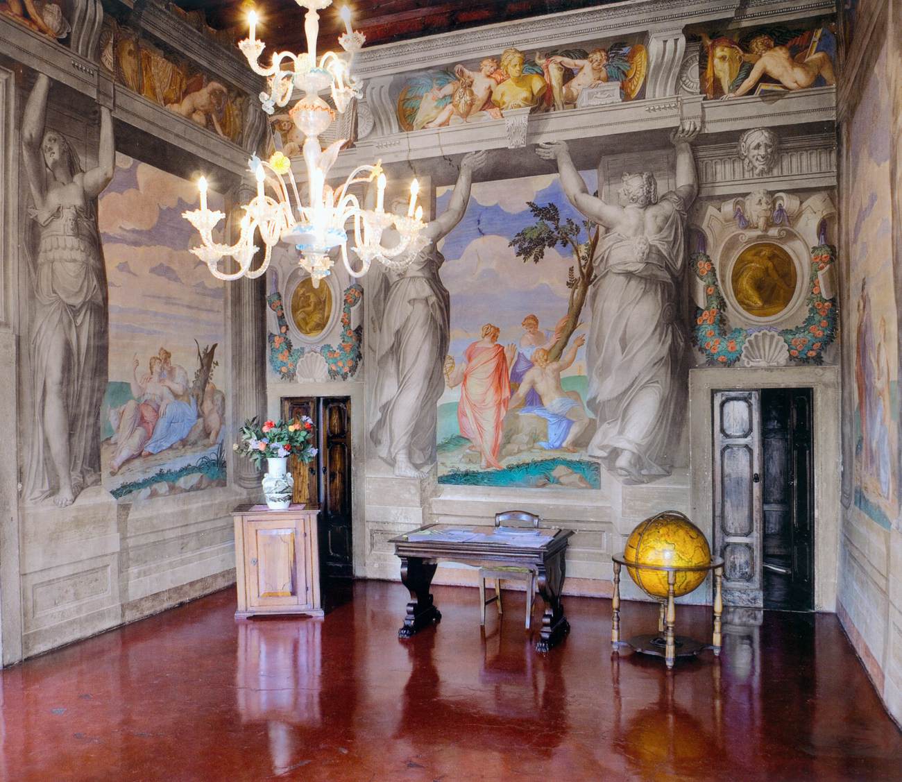 View of the Hall of the Muses by ZELOTTI, Giovanni Battista