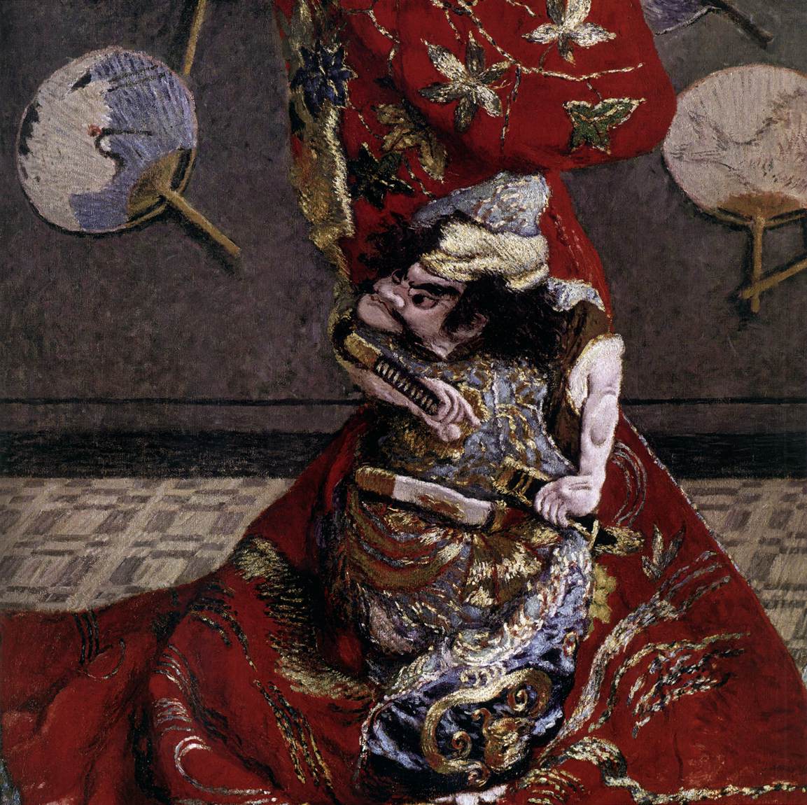 Camille Monet in Japanese Costume (detail) by MONET, Claude