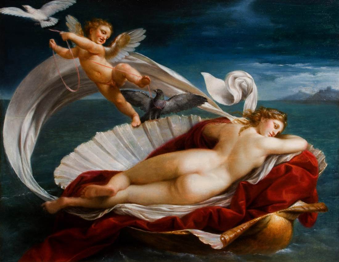 Venus Crossing the Sea on a Shell by BEZZUOLI, Giuseppe