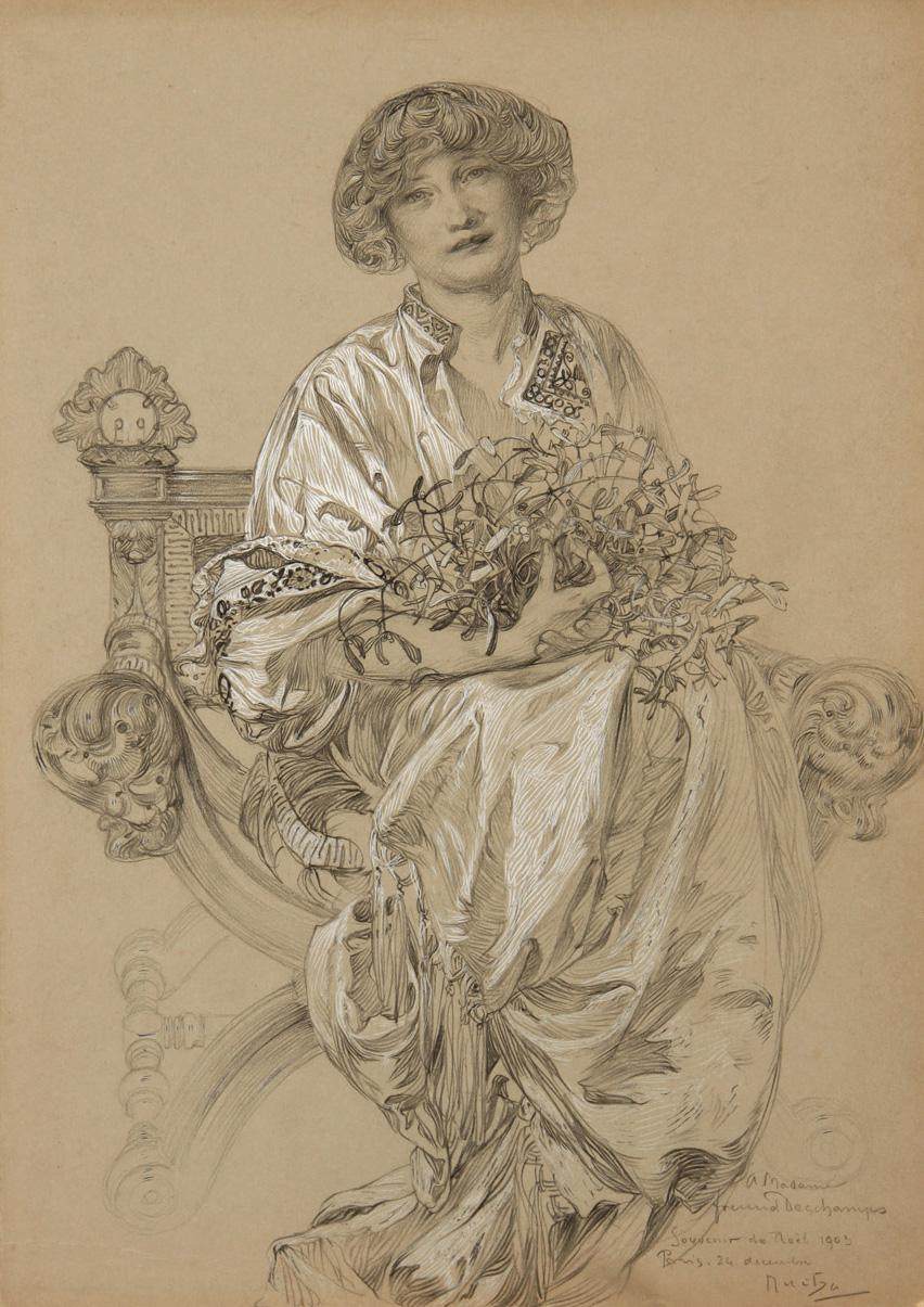 Portrait of Madame Deschamps by MUCHA, Alphonse