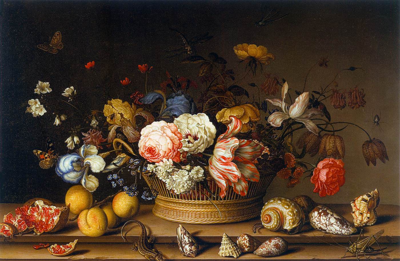 Still-Life with a Basket of Flowers by AST, Balthasar van der