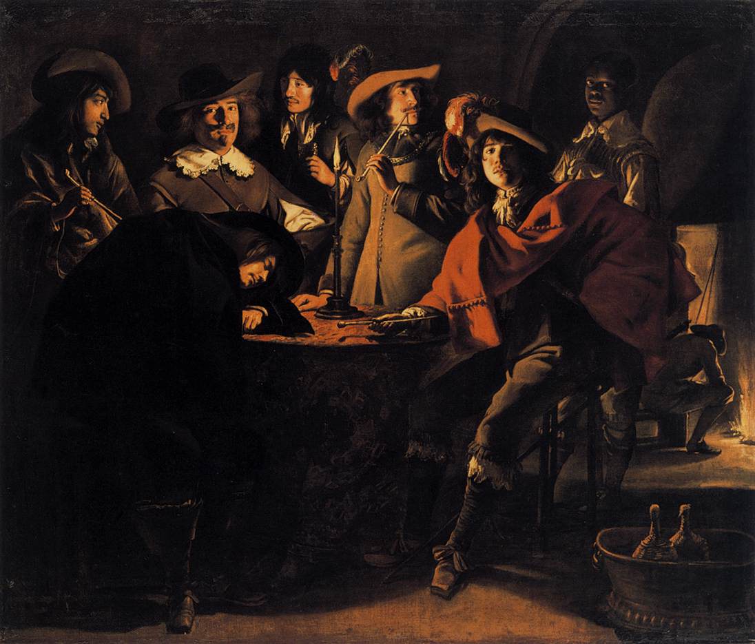 Smokers in an Interior by LE NAIN, Matthieu