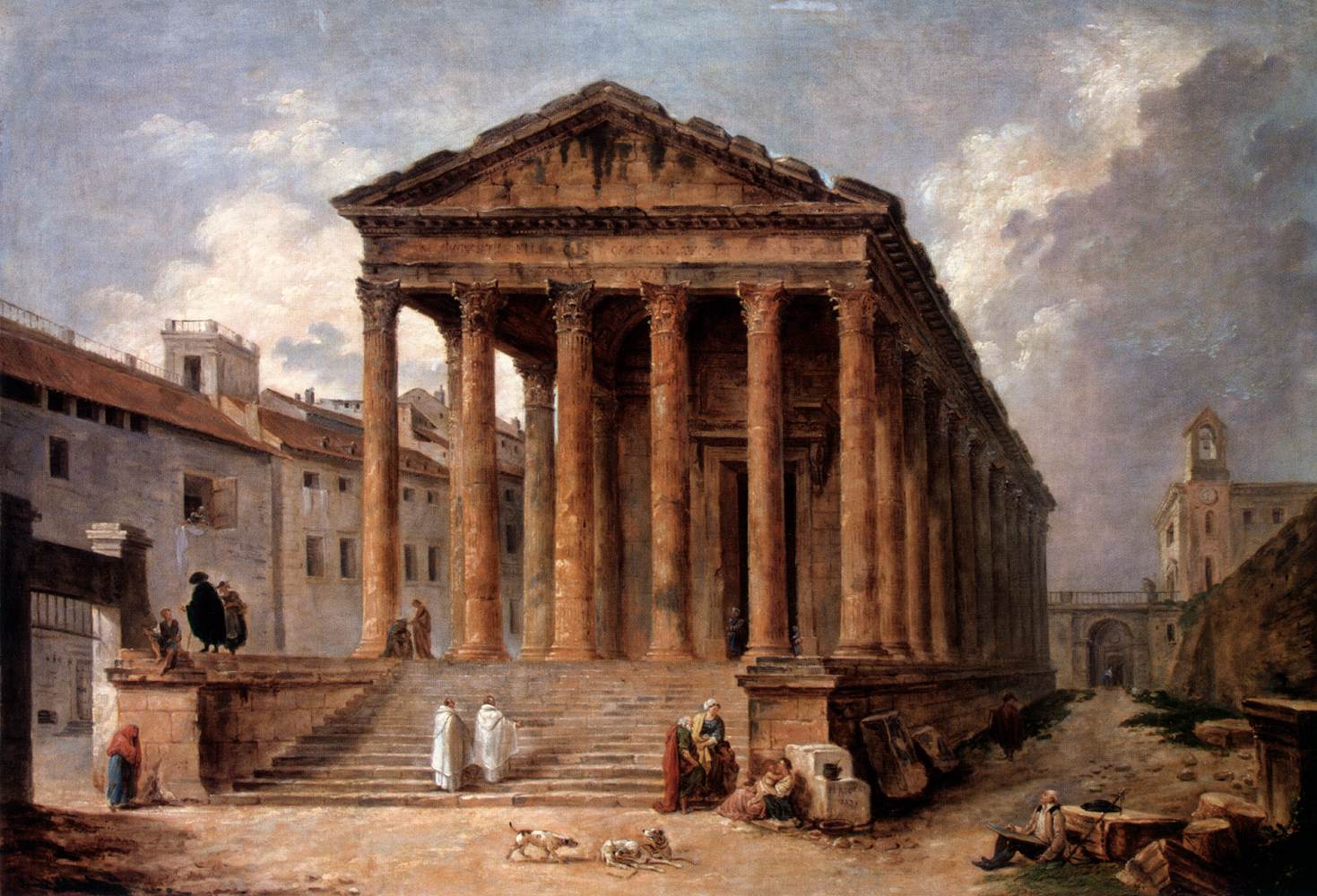 The Maison Carée in Nimes by ROBERT, Hubert