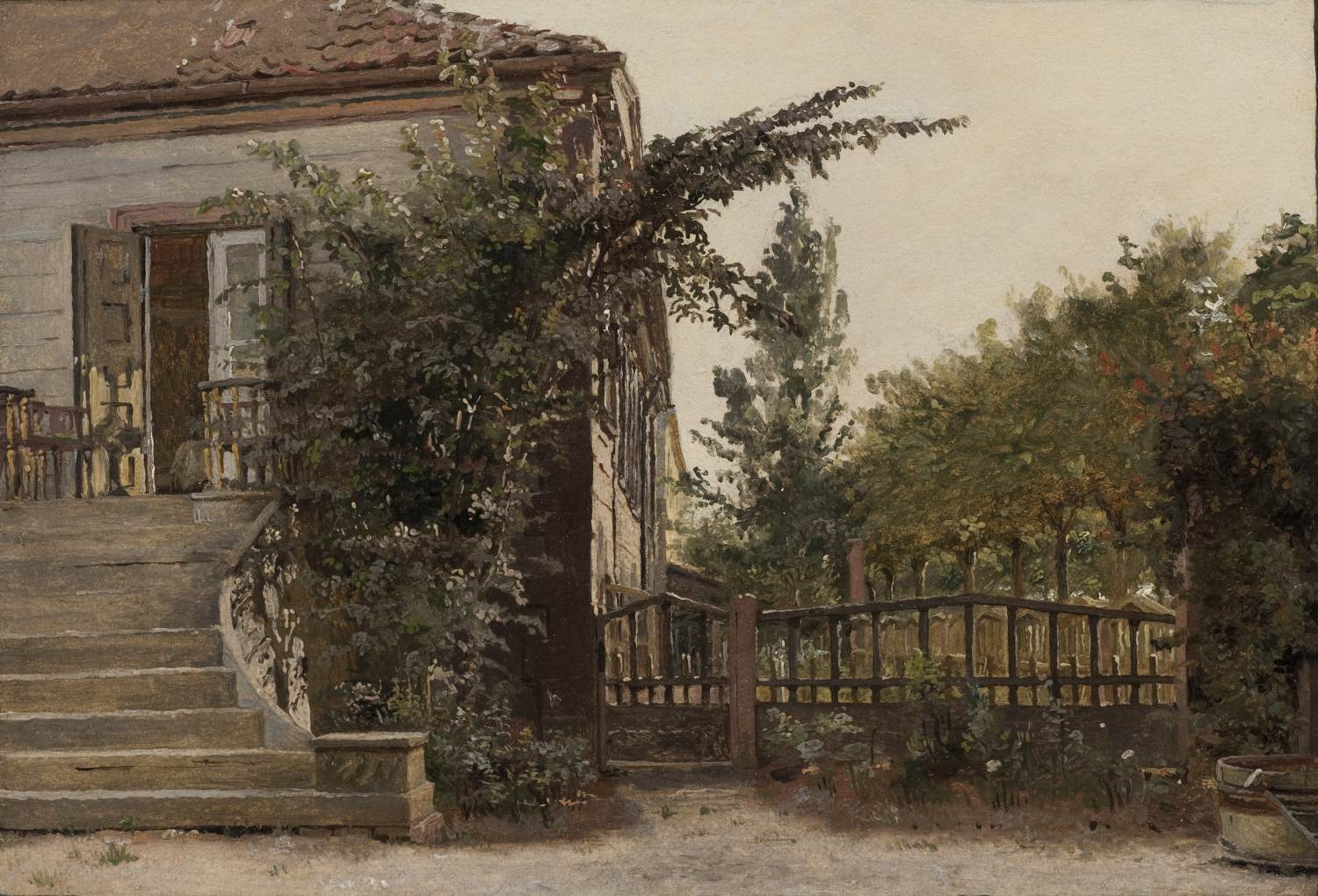 The Garden Steps Leading to the Artist's Studio on Blegdammen by KØBKE, Christen