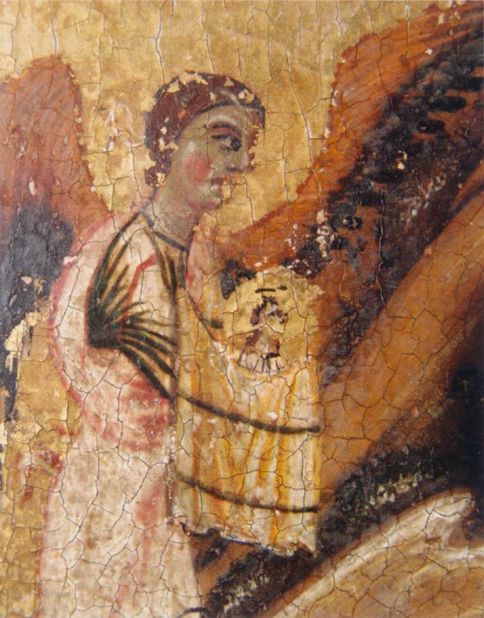 Madonna and Child Enthroned (detail) by