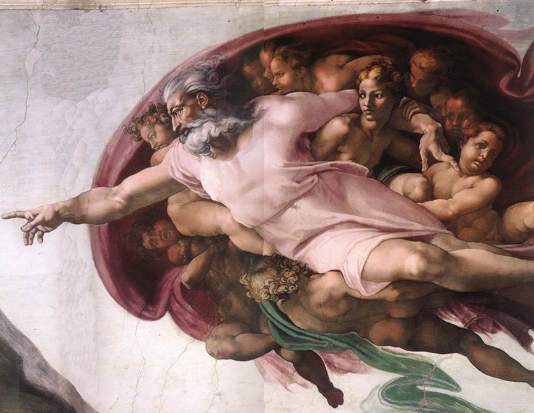 Creation of Adam (detail) by MICHELANGELO Buonarroti