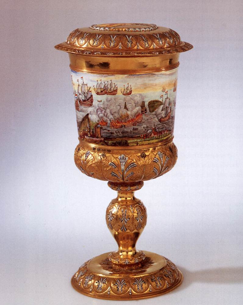 Covered goblet by LOOCKEMANS, Nicolaas