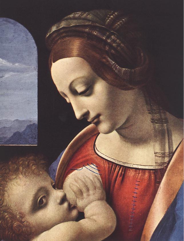 Madonna Litta (detail) by