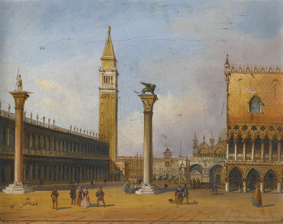 View of the Piazzetta from the Bacino di San Marco, Venice by GRUBACS, Carlo