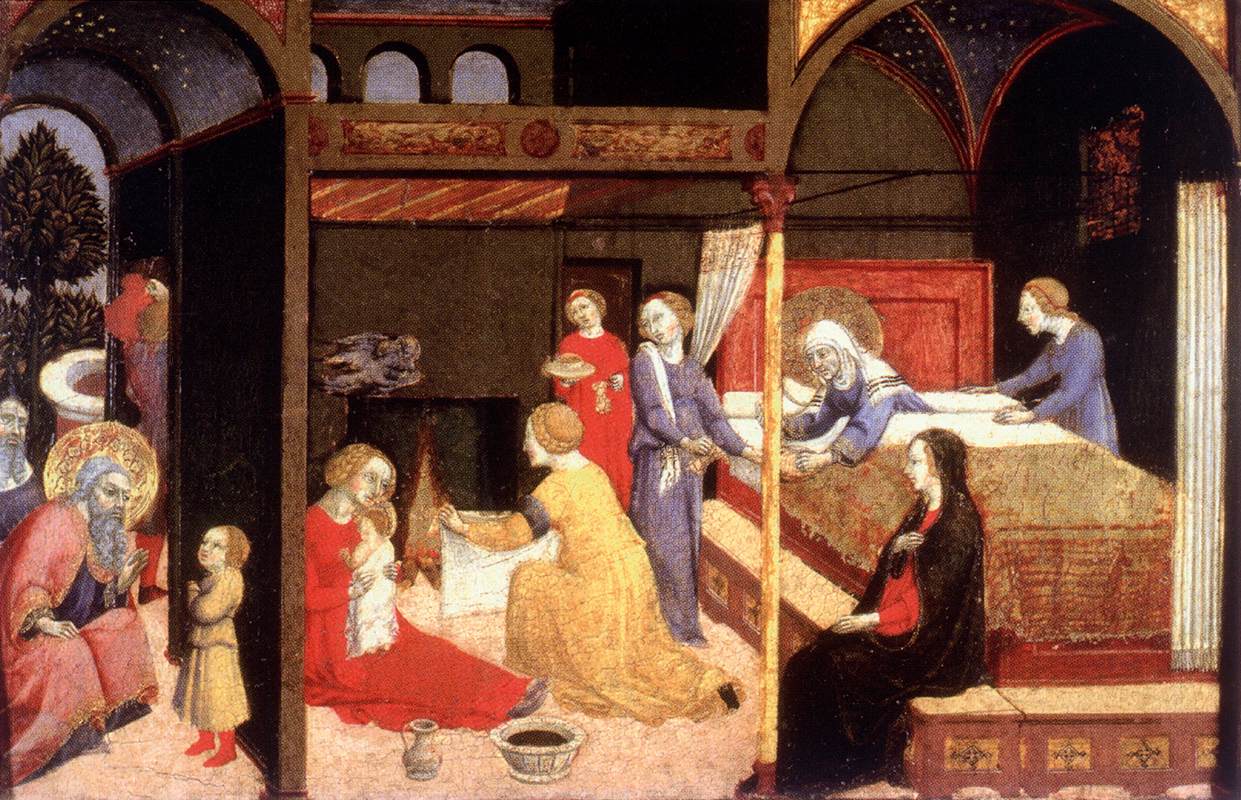 Birth of the Virgin by SANO di Pietro