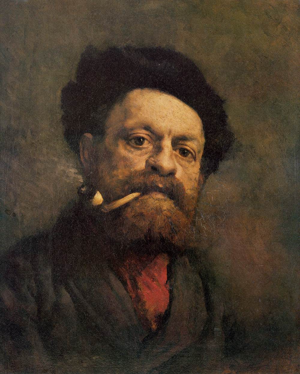 Man with Pipe by COURBET, Gustave