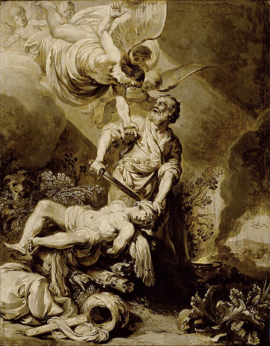 The Angel Stopping Abraham from Sacrificing Isaac by LASTMAN, Pieter Pietersz.