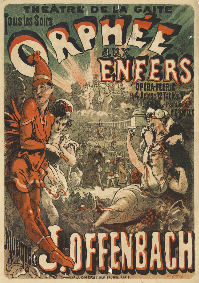 Poster for Jacques Offenbach's Orphée aux enfers by