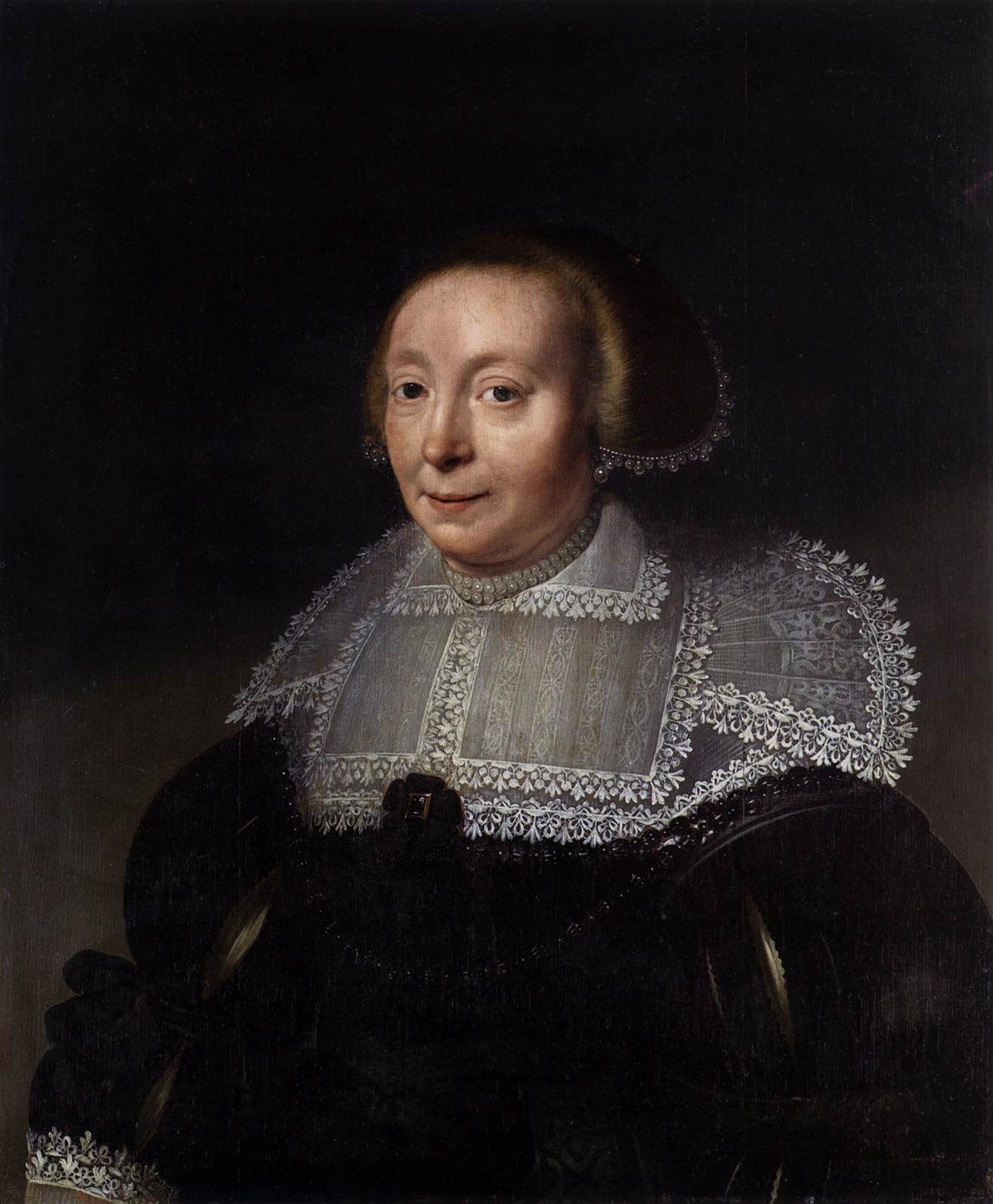 Portrait of a Woman with a Lace Collar by MIEREVELD, Michiel Jansz. van