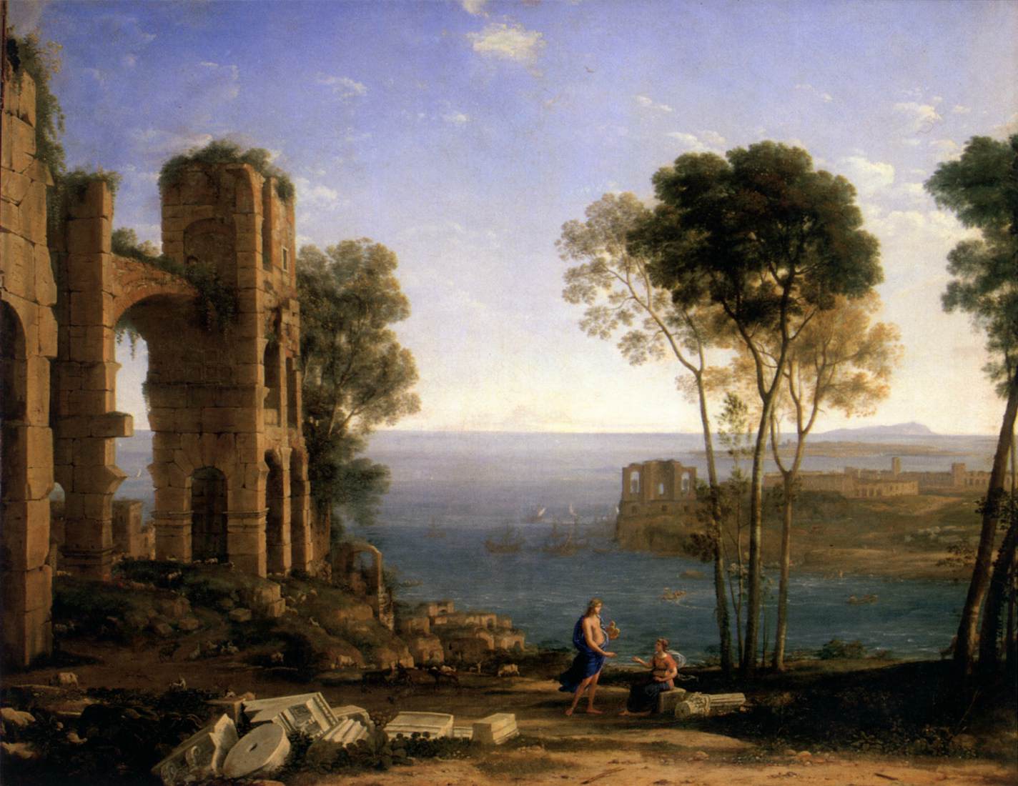 Landscape with Apollo and the Cumaean Sibyl by CLAUDE LORRAIN