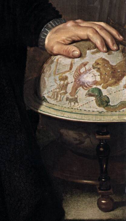 Man with a Celestial Globe (detail) by