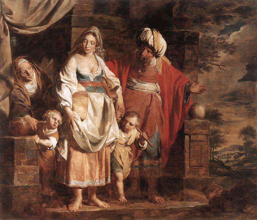 Hagar and Ishmael Banished by Abraham by VERHAGHEN, Pieter Jozef