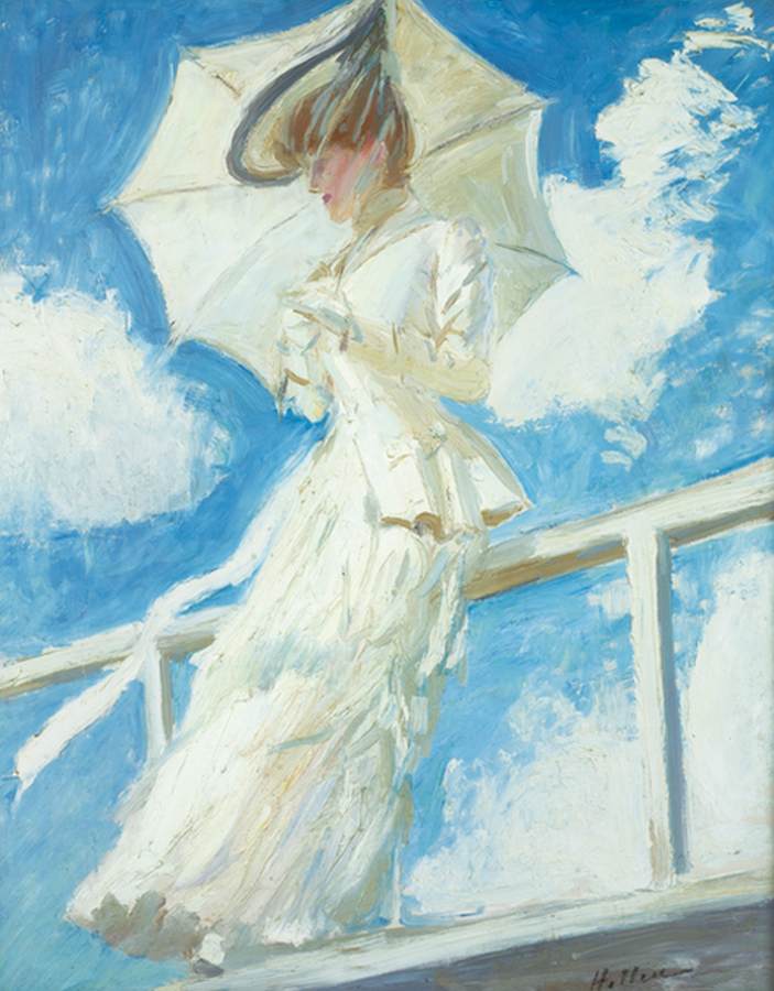 Portrait of Mrs Helleu with an Umbrella by HELLEU, Paul-César