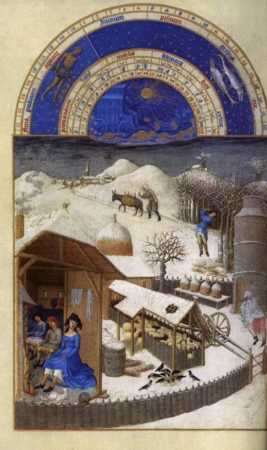 Les très riches heures du Duc de Berry: Fevrier (February) by