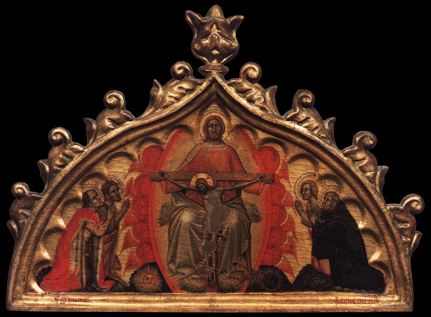 Throne of Grace with Four Saints by