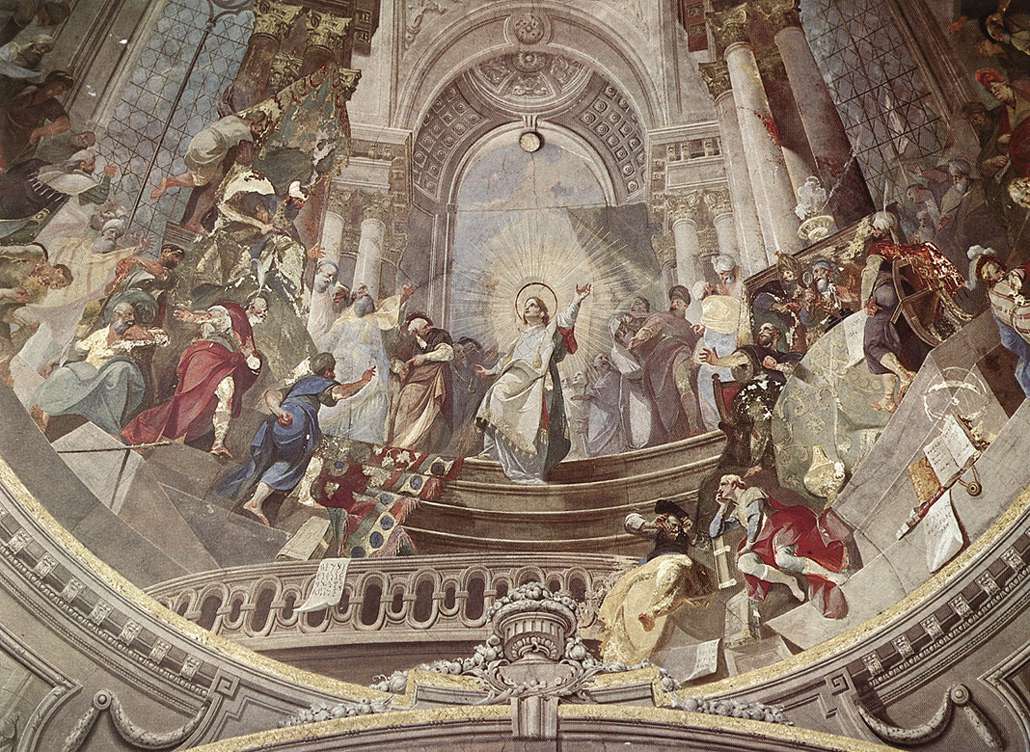 Decoration of the Cupola (detail) by MAULBERTSCH, Franz Anton