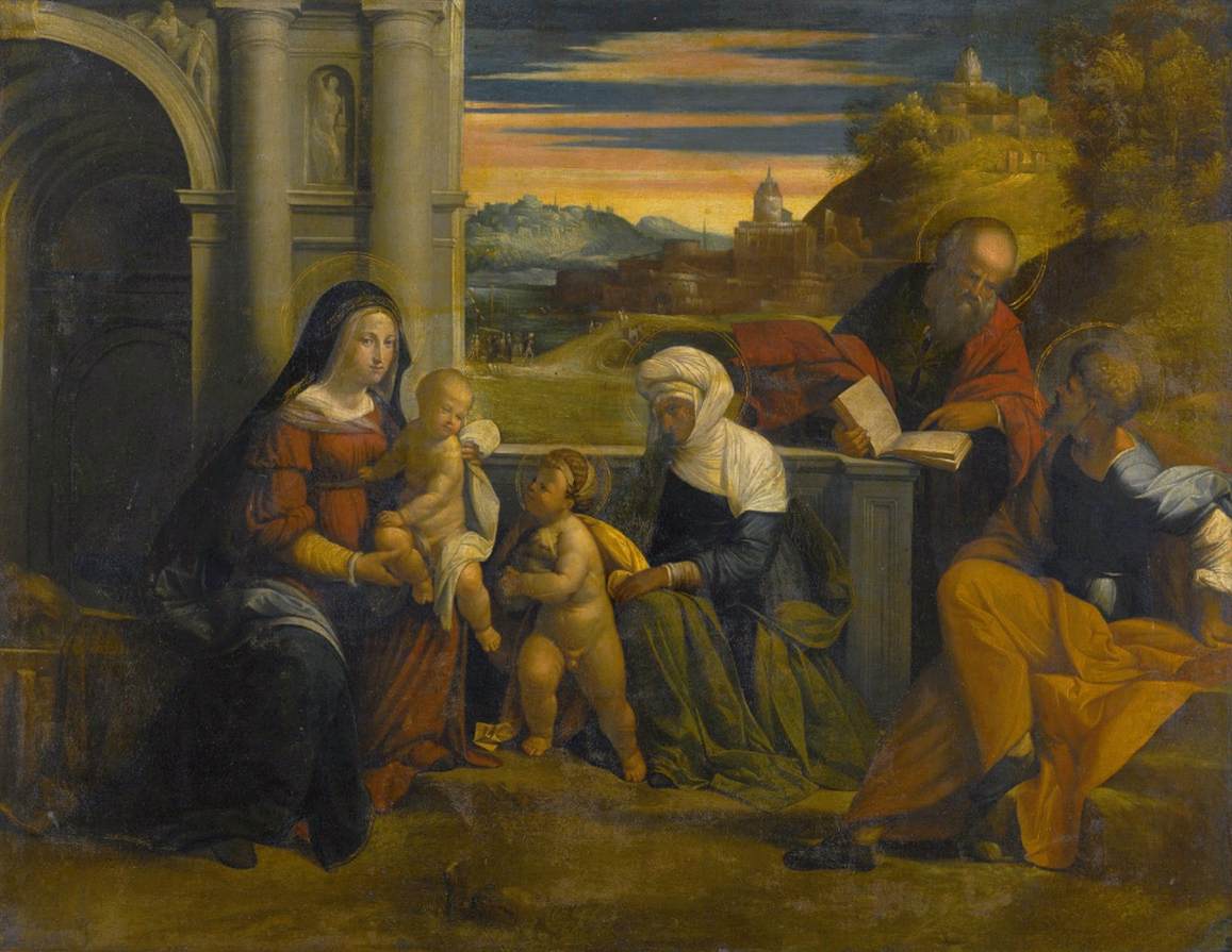 Holy Family with Sts Anne and Joachim, and the Infant St John the Baptist by