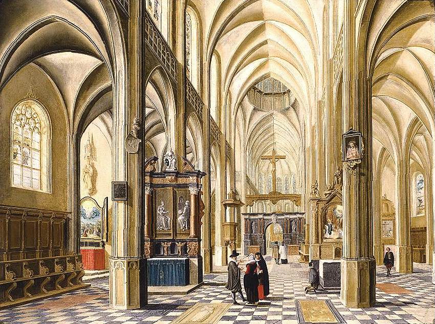 Interior of a Gothic Cathedral by BASSEN, Bartholomeus van