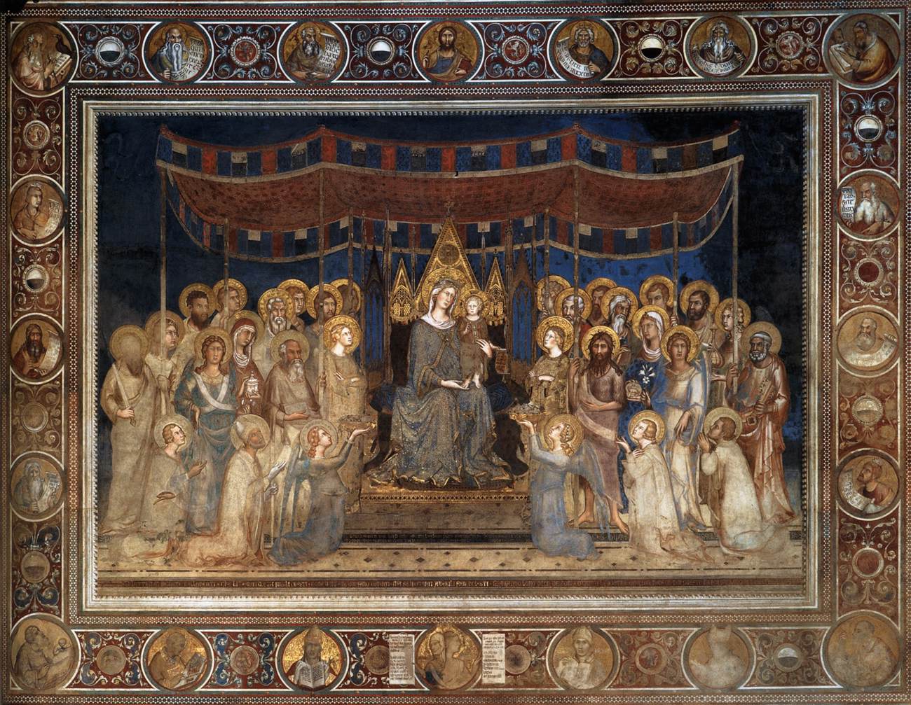 Maestà (Virgin with Child Enthroned between Saints and Angels) by SIMONE MARTINI