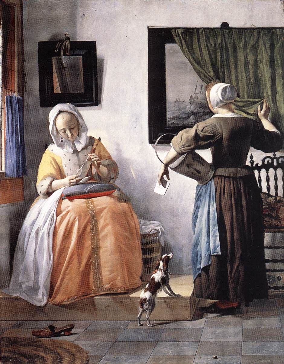 Woman Reading a Letter by