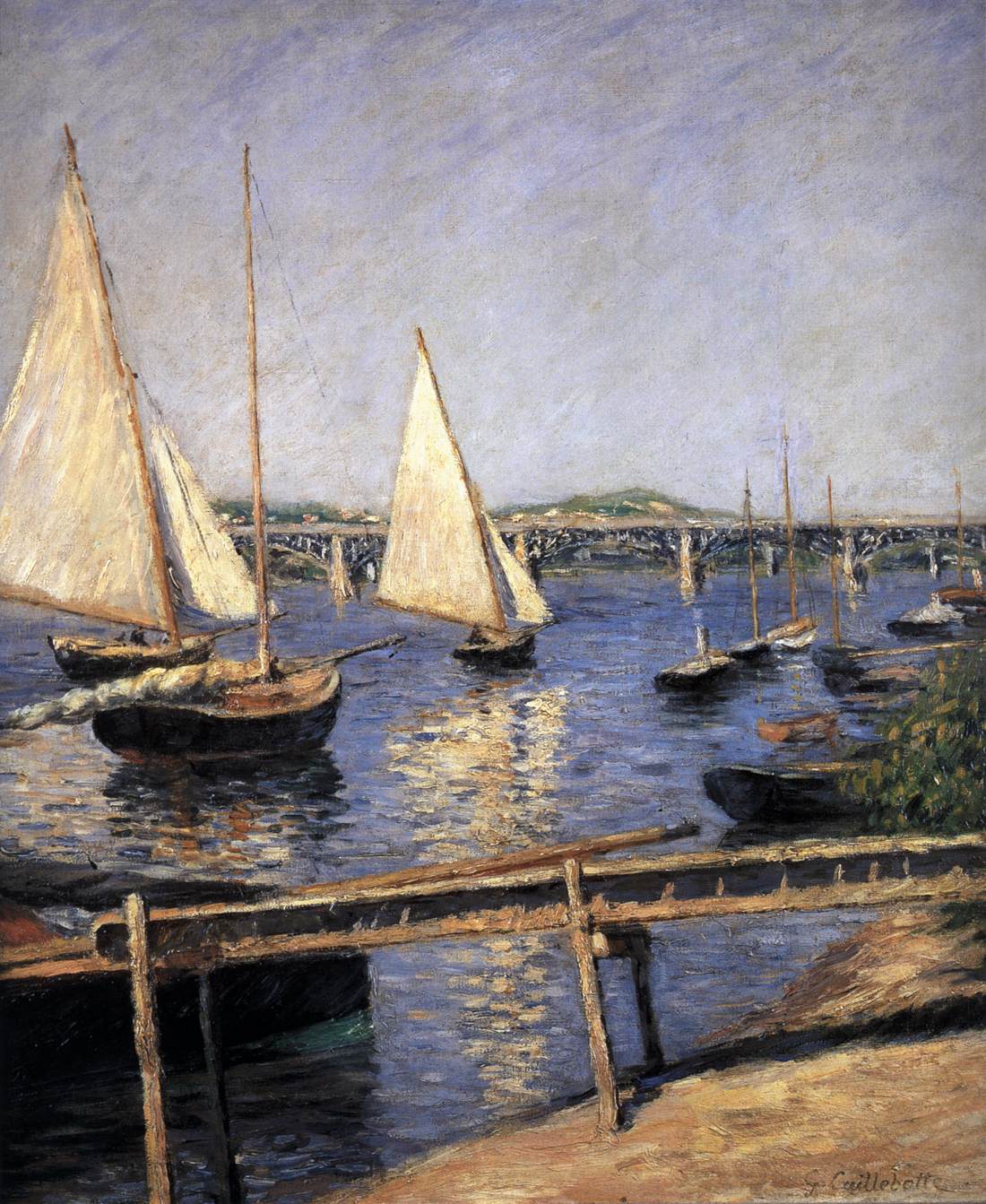 Sailing Boats at Argenteuil by CAILLEBOTTE, Gustave